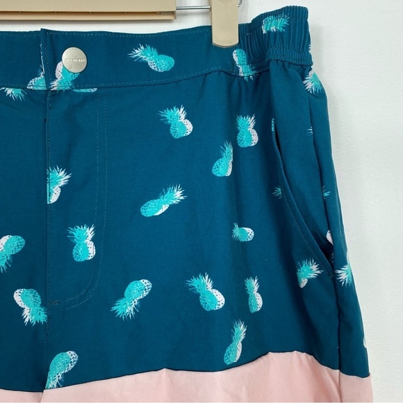 Mosmann Australia Men’s Swim Trunks Pink and Blue Pineapples - Picture 2 of 9